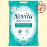 Влажные салфетки для удаления макияжа "Novita" мицелярная вода и морские водоросли, 15 шт