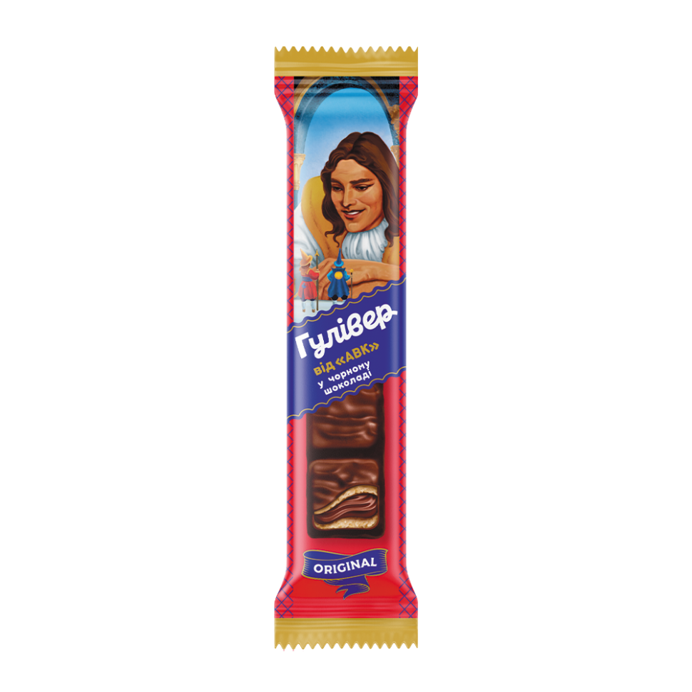 Caramelo Gulliver AVK en chocolate negro 40 g