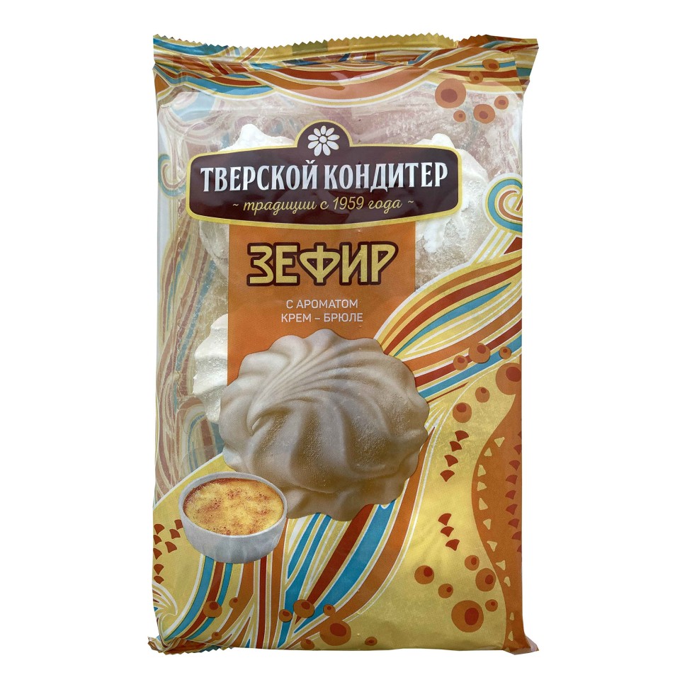 Pastelero Zephyr Tverskoy con sabor a crema brulée 250.g