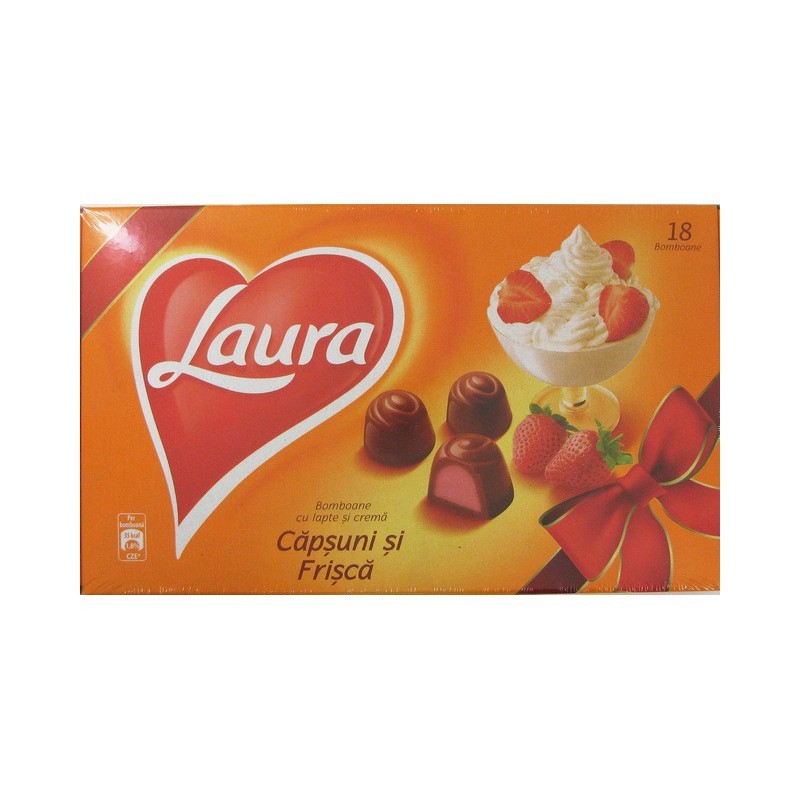 Caramelos de chocolate relleno de fresa 140g LAURA