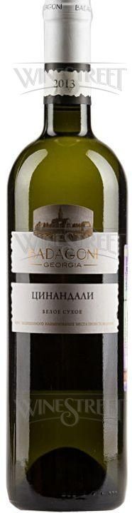 Вино белое сухое «Badagoni Цинандали» 0.75l 13%