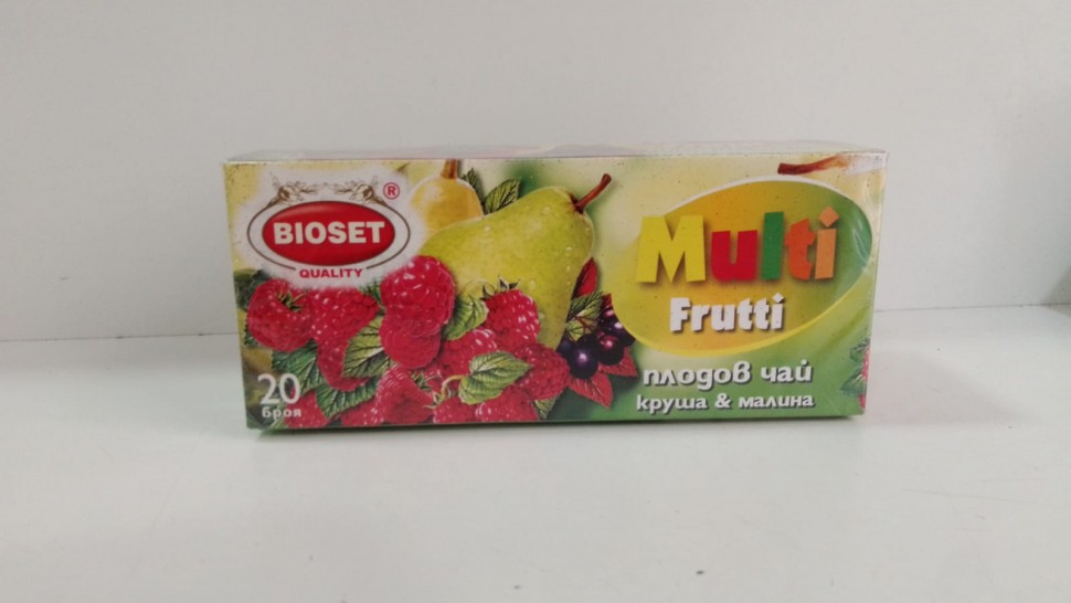 Чай фруктовий Bioset Груша та малина 20х0,02г