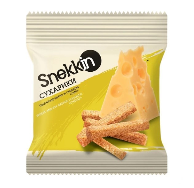 Сухарики с сыром 35г Snekkin