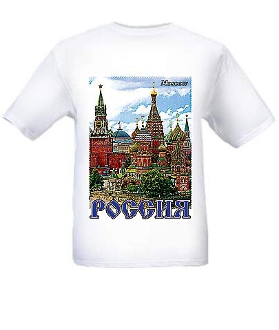 021-1 Футболка Росія (кол.: білий L, XL, XXL)