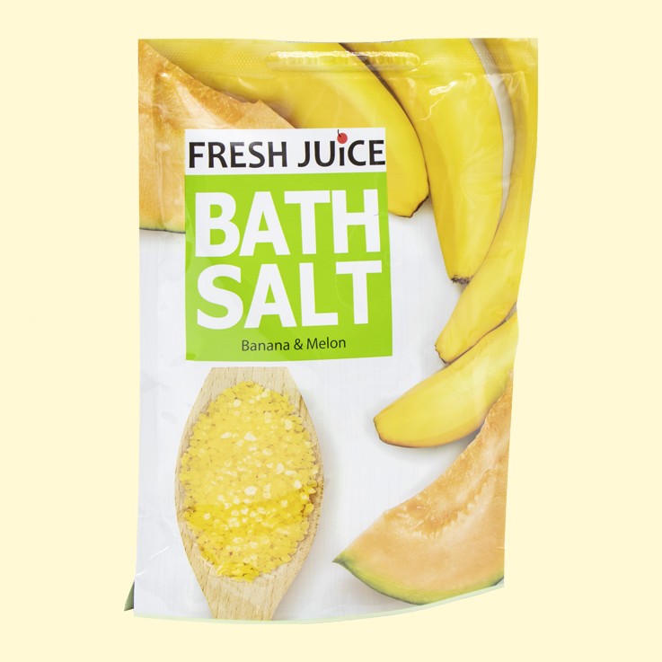 Соль для ванн Fresh Juice Банан и дыня. Дой-пак 500 мл