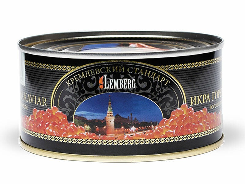 Caviar ruso. Caviar de salmon en grano salmon "Kremliovskiy Standart" 300 g