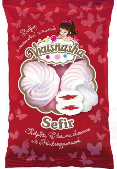 Marshmallow "Vkusnyasha" com recheio de framboesa, 300 g