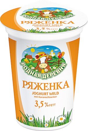 Yogur liquido con sabor a caramelo "Ryazhenka" 3.5% grasa, 500 g
