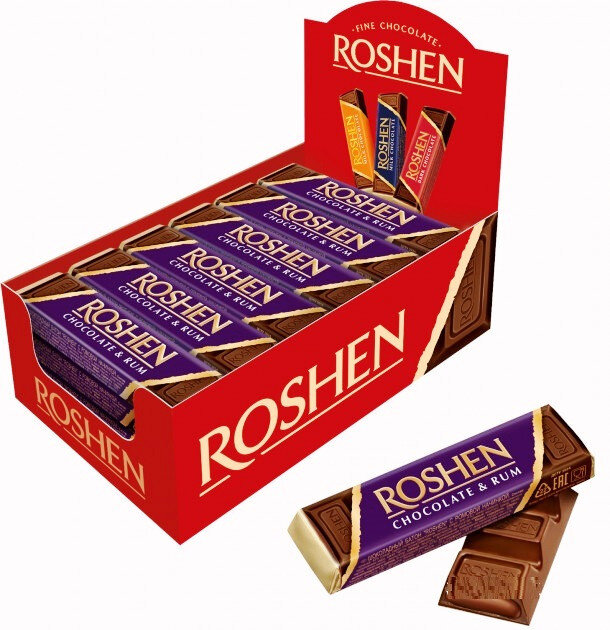 Батончик із шоколадною начинкою "Roshen", 47 г