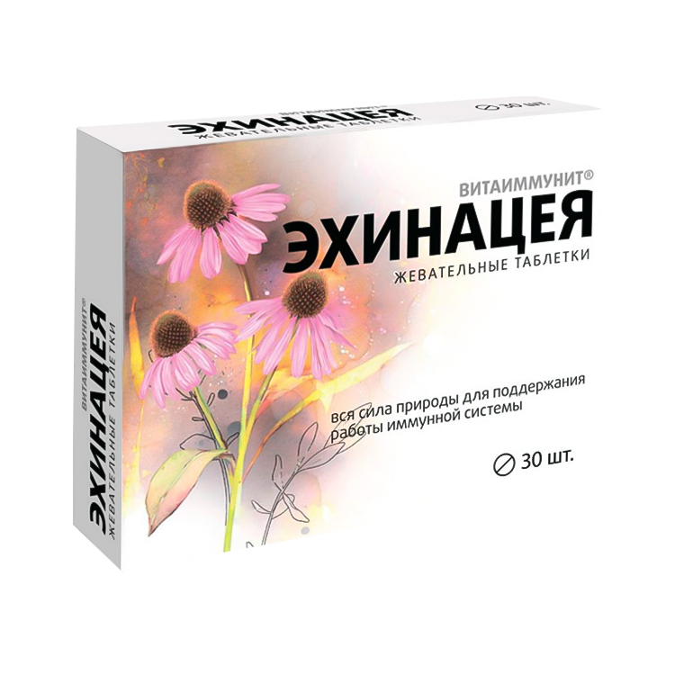 Comprimidos mastigáveis Echinacea Vitamir 30 Comprimidos