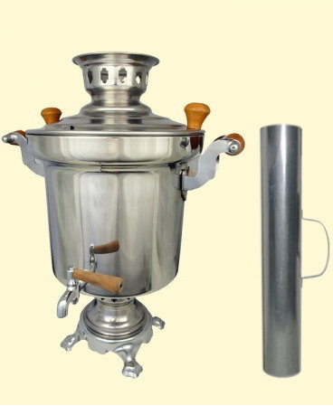 Samovar russo para água fervente, 5 litros