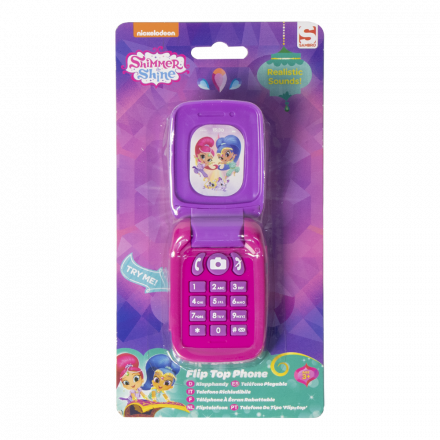 Телефон с откидной крышкой Shimmer and Shine, розовый, 14 см
