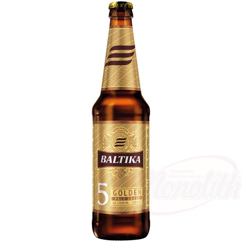 Пиво "Балтика" голден №5, 5,3% об. 0.47l