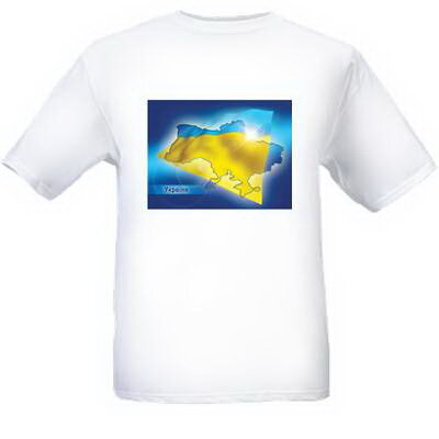 Camiseta masculina estampada 020 da Ucrânia (cor: branco; tamanho: XL)