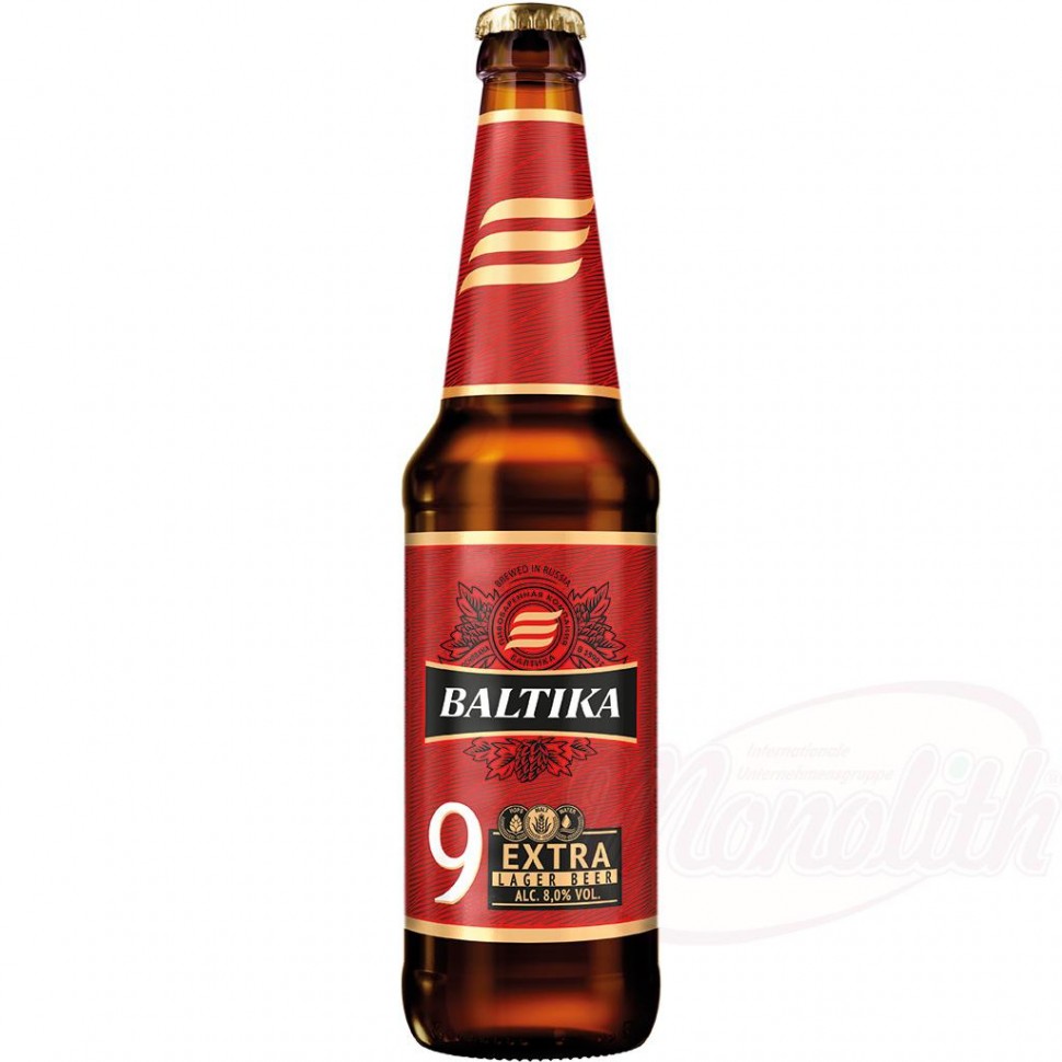 Cerveza rubia "Baltika Extra" No. 9, 8.0% vol.  0.47l