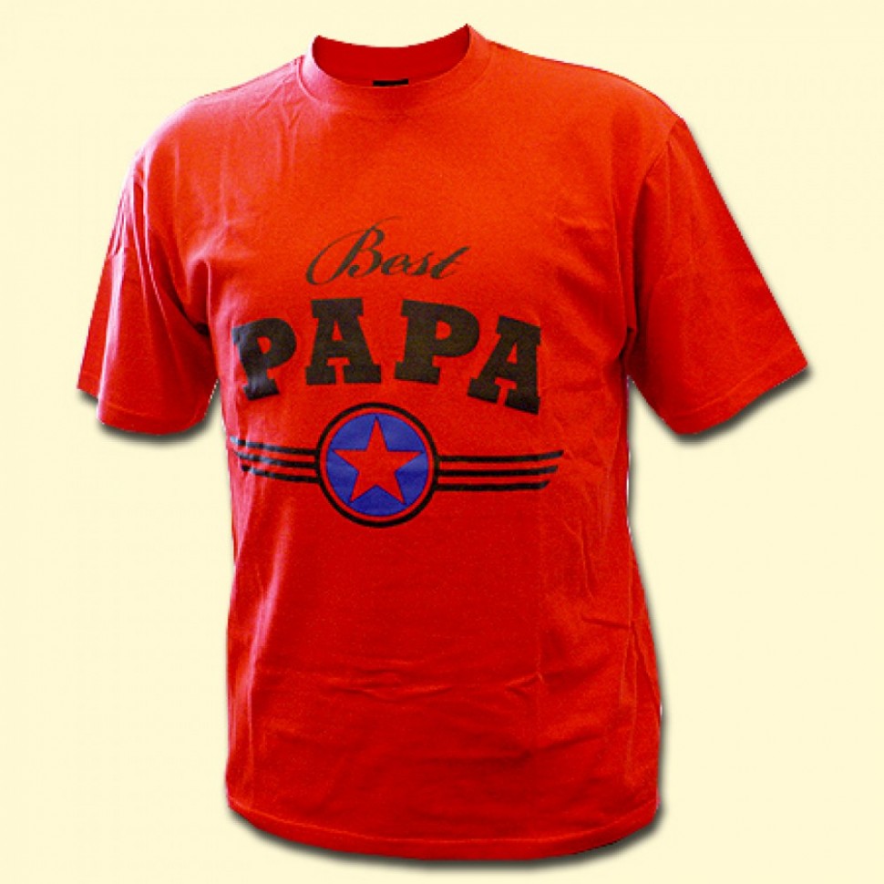 La camiseta "Best Papa", rojo, 100 %-хлопок