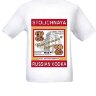 040-2 Camiseta original de hombre Vodka Stolichnaya (color: blanco; talla: M, L)