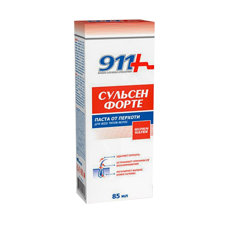 Паста СУЛЬСЕН ФОРТЕ от перхоти для всех типов волос 911+, 85 мл