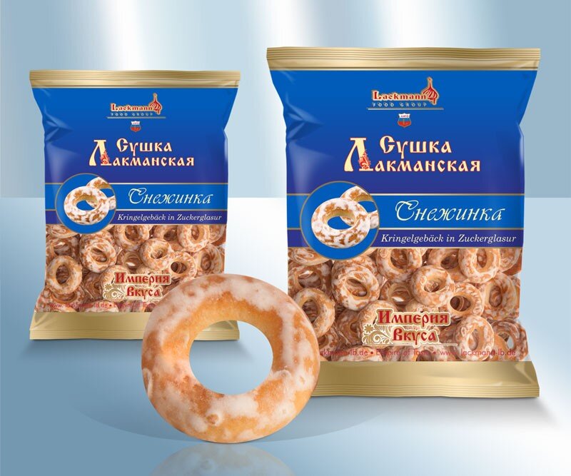 Doce russo. Donuts "Snezhinka" com cobertura de açúcar, 300 g