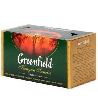 Saquinhos de chá preto "Greenfield" Kenyan Sunrise, 50 g, 25 saquinhos