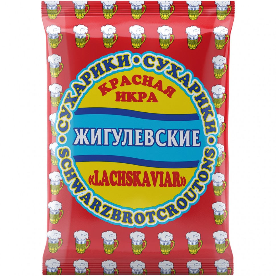 Croutons "Zhigulevskie" com sabor de caviar vermelho, 50 g