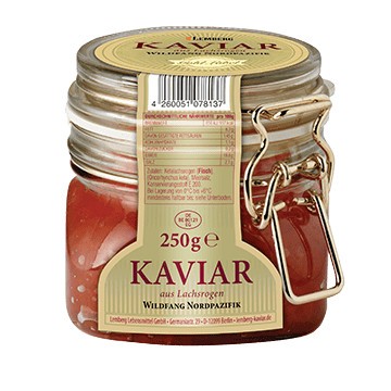 Caviar rojo de salmon Keta LEMBERG, 250 g