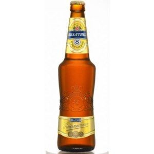 Пиво "Балтика Пшеничное 8" светлое, нефильтрованное, 5%, 0,47л