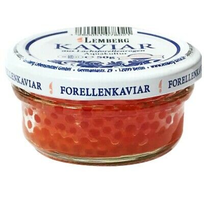 Caviar de trucha salmón, acuicultura, 50 g 