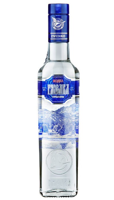 Vodka rusa "Gzhelka" premium , 0.7 l