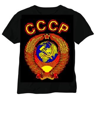 018-4 Camiseta personalizada de hombre CCCP (color: negro; talla: XXL )