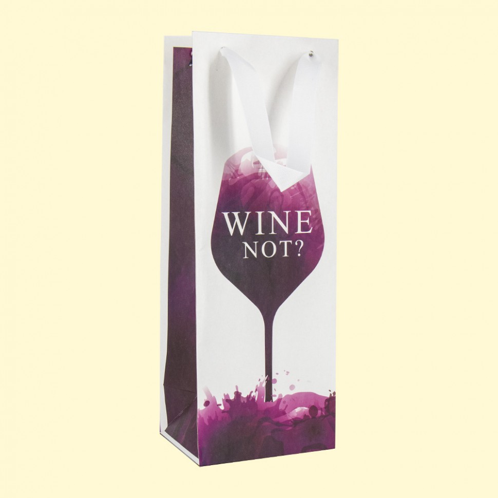 Пакет під пляшку – WINE NOT? 13×36×10 см
