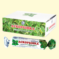 Ácido ascórbico com sabor a menta, comprimidos de 25 mg, 10 unid.