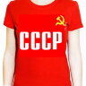 Футболка женская СССР ( цвет красный, размеры: S, M)